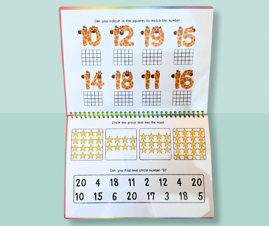 Numbers 1–20 – Wipe-Clean Workbook (Little Explorers Educational Resources)