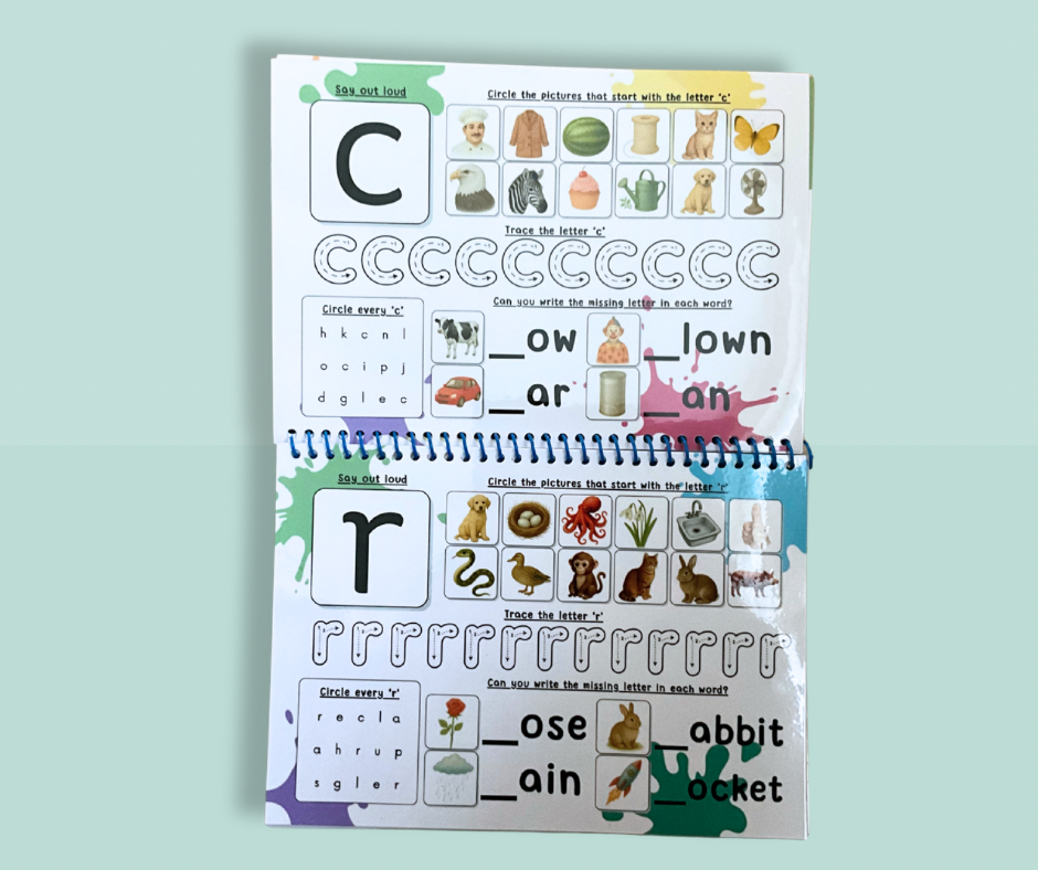Phonics Set 1 Sounds – Wipe-Clean Workbook (Little Explorers Educational Resources)