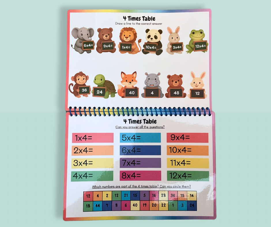 Times Table Practice Wipe Clean Booklet - Little Explorers Educational Resources