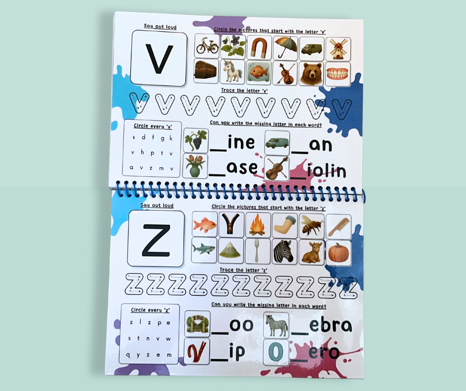 Phonics Set 1 Sounds – Wipe-Clean Workbook (Little Explorers Educational Resources)