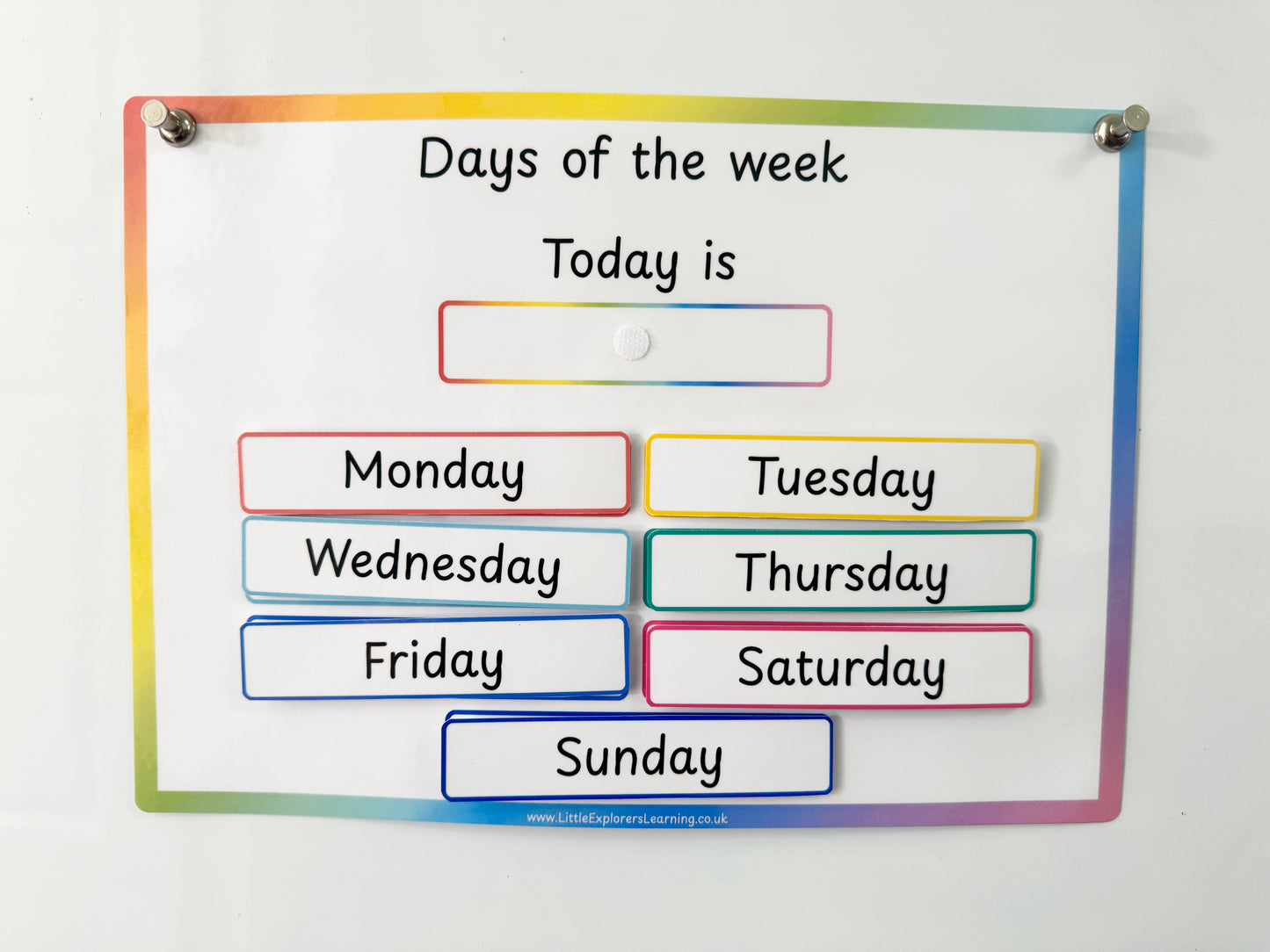 Days of the Week Learning Mat β Wipe-Clean & Reusable