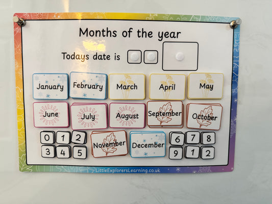 Months of the Year Learning Mat – Wipe-Clean & Reusable Calendar Practice