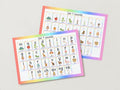 Phonics Set 1 Sounds Trace Rainbow Mats – Wipe-Clean Practice (2 Pack)
