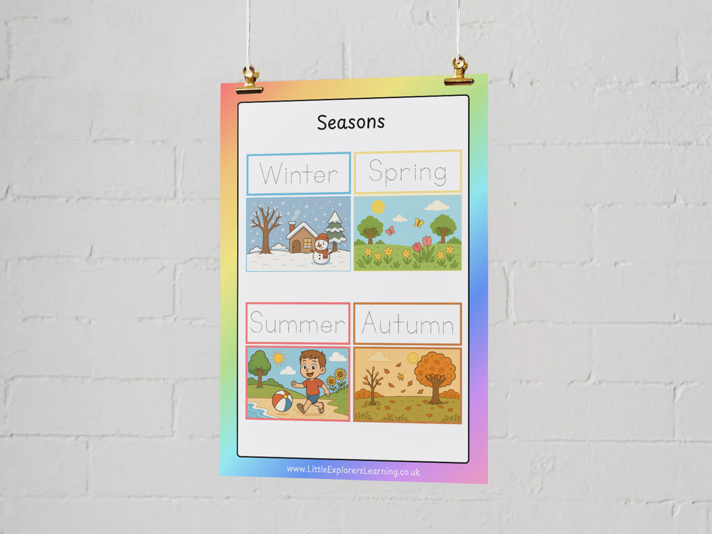 Days, Months & Seasons Learning Tracing Mat Bundle – Digital Download + Laminated Physical Set