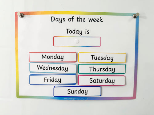 Days of the Week Learning Mat – Wipe-Clean & Reusable