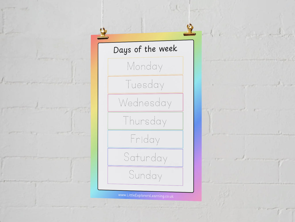 Days, Months & Seasons Learning Tracing Mat Bundle – Digital Download + Laminated Physical Set