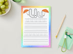 Rainbow Alphabet Tracing Worksheets (A–Z Upper & Lower Case Printable Pack) 26 pages Digital Download or Reusable Double sided Mats