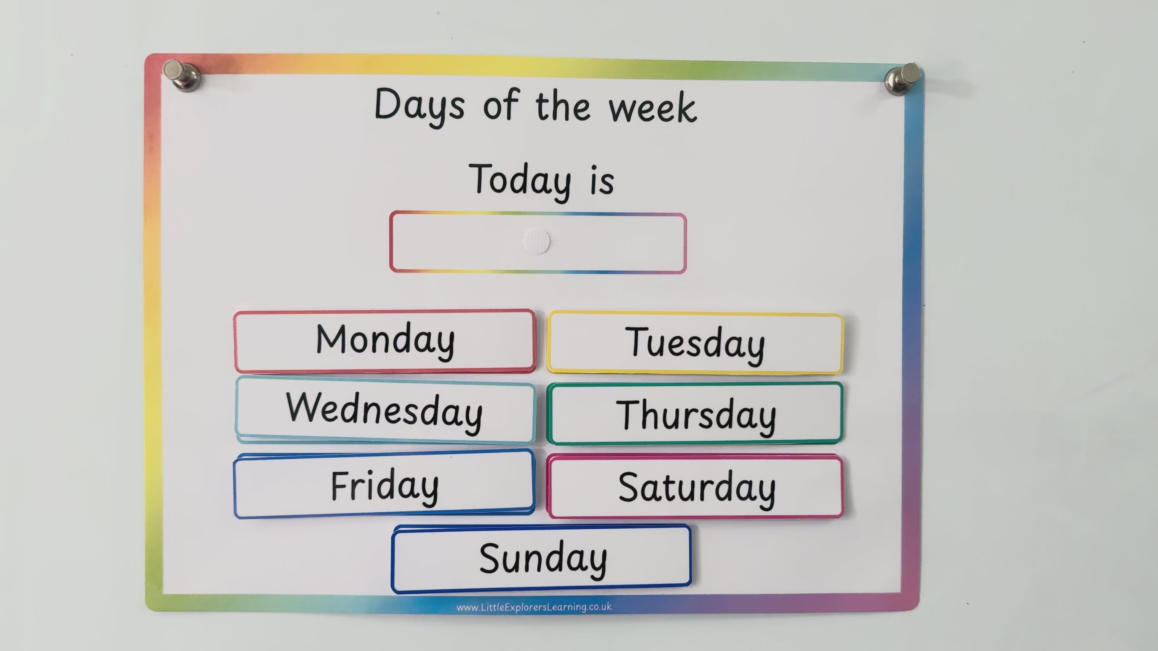 Days of the Week Learning Mat – Wipe-Clean & Reusable
